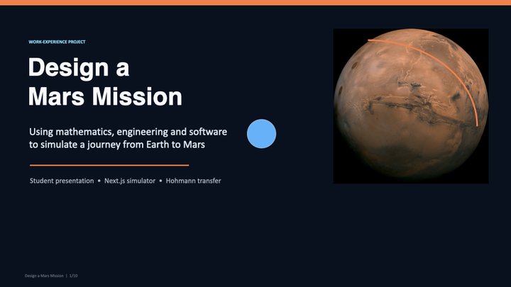 Slide 1: Design a Mars Mission