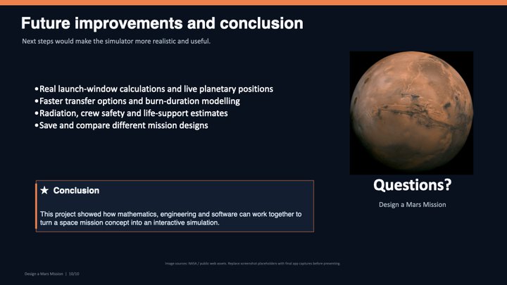 Slide 13: Future Improvements and Conclusion